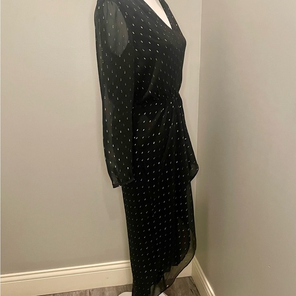 WHBM High-Low Clip-Dot Dress, Size 8 - Picture 3 of 5